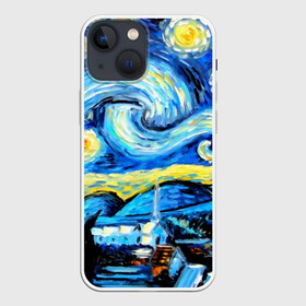 Чехол для iPhone 13 mini с принтом Искусство в Новосибирске,  |  | impressionism | night | sky | stars | van gogh | ван гог | живопись | звездная ночь | звезды | импрессионизм | искусство | краски | небо | ночь | рисунок