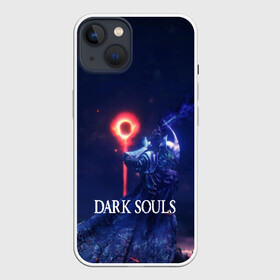 Чехол для iPhone 13 с принтом DARK SOULS в Новосибирске,  |  | Тематика изображения на принте: art | artwork | crown | dark soul | dark souls iii | death | digital art | embers | fanatsy | fire | flames | game | mask | skeletons | воин | минимализм | рыцарь | тёмные души