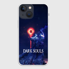 Чехол для iPhone 13 mini с принтом DARK SOULS в Новосибирске,  |  | art | artwork | crown | dark soul | dark souls iii | death | digital art | embers | fanatsy | fire | flames | game | mask | skeletons | воин | минимализм | рыцарь | тёмные души