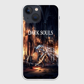 Чехол для iPhone 13 mini с принтом DARK SOULS в Новосибирске,  |  | art | artwork | crown | dark soul | dark souls iii | death | digital art | embers | fanatsy | fire | flames | game | mask | skeletons | воин | минимализм | рыцарь | тёмные души