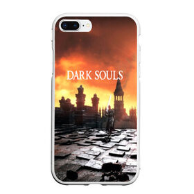 Чехол для iPhone 7Plus/8 Plus матовый с принтом DARK SOULS в Новосибирске, Силикон | Область печати: задняя сторона чехла, без боковых панелей | Тематика изображения на принте: art | artwork | crown | dark soul | dark souls iii | death | digital art | embers | fanatsy | fire | flames | game | mask | skeletons | воин | минимализм | рыцарь | тёмные души