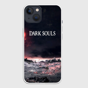 Чехол для iPhone 13 с принтом DARK SOULS в Новосибирске,  |  | Тематика изображения на принте: art | artwork | crown | dark soul | dark souls iii | death | digital art | embers | fanatsy | fire | flames | game | mask | skeletons | воин | минимализм | рыцарь | тёмные души