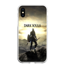 Чехол для iPhone XS Max матовый с принтом DARK SOULS в Новосибирске, Силикон | Область печати: задняя сторона чехла, без боковых панелей | art | artwork | crown | dark soul | dark souls iii | death | digital art | embers | fanatsy | fire | flames | game | mask | skeletons | воин | минимализм | рыцарь | тёмные души