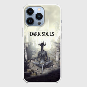 Чехол для iPhone 13 Pro с принтом DARK SOULS в Новосибирске,  |  | Тематика изображения на принте: art | artwork | crown | dark soul | dark souls iii | death | digital art | embers | fanatsy | fire | flames | game | mask | skeletons | воин | минимализм | рыцарь | тёмные души