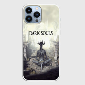 Чехол для iPhone 13 Pro Max с принтом DARK SOULS в Новосибирске,  |  | Тематика изображения на принте: art | artwork | crown | dark soul | dark souls iii | death | digital art | embers | fanatsy | fire | flames | game | mask | skeletons | воин | минимализм | рыцарь | тёмные души