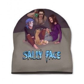 Шапка 3D с принтом Sally Face в Новосибирске, 100% полиэстер | универсальный размер, печать по всей поверхности изделия | sally face | игра | компьютерная игра | лицо | маска | протез | салли фейс | школа | шрамы