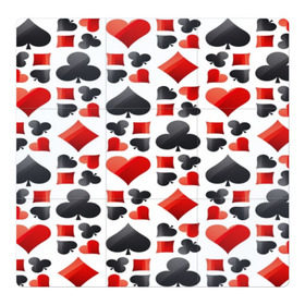 Магнитный плакат 3Х3 с принтом МАСТИ КАРТ в Новосибирске, Полимерный материал с магнитным слоем | 9 деталей размером 9*9 см | game | игральные карты | игры | карты | колода | масти | пасьянс | покер | текстура