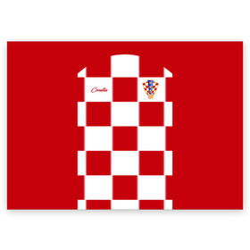Поздравительная открытка с принтом Сборная Хорватии в Новосибирске, 100% бумага | плотность бумаги 280 г/м2, матовая, на обратной стороне линовка и место для марки
 | croatia | hrvatska | сборная хорватии | сборная хорватии по футболу | сборные | форма | футбол | футбольные сборные | хорватия | хорватская сборная | чемпионат мира