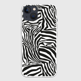 Чехол для iPhone 13 с принтом Полосы зебры в Новосибирске,  |  | abstraction | african | animal | black and white | camouflage | disguise | skin | stripes | zebra | абстракция | африканская | животное | зебры | камуфляж | маскировка | полосы | черно белый