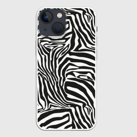 Чехол для iPhone 13 mini с принтом Полосы зебры в Новосибирске,  |  | abstraction | african | animal | black and white | camouflage | disguise | skin | stripes | zebra | абстракция | африканская | животное | зебры | камуфляж | маскировка | полосы | черно белый