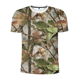 Мужская футболка 3D спортивная с принтом Камуфляж в Новосибирске, 100% полиэстер с улучшенными характеристиками | приталенный силуэт, круглая горловина, широкие плечи, сужается к линии бедра | army | autumn | branches | camouflage | disguise | fishing | forest | green | khaki | leaves | nature | oak | photo | армия | ветки | дуб | зеленый | камуфляж | лес | листья | маскировка | осень | охота | природа | рыбалка | фото | хаки