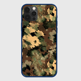 Чехол для iPhone 12 Pro с принтом Камуфляж в Новосибирске, силикон | область печати: задняя сторона чехла, без боковых панелей | abstraction | army | autumn | brown | camouflage | disguise | fishing | green | khaki | nature | spots | абстракция | армия | зеленый | камуфляж | коричневый | маскировка | осень | охота | природа | пятна | рыбалка | хаки