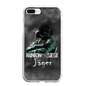 Чехол для iPhone 7Plus/8 Plus матовый с принтом Jager Rainbow Six в Новосибирске, Силикон | Область печати: задняя сторона чехла, без боковых панелей | gameplay | mozzie | pvp | r6 | r6s | siege | герой | дым | огонь | осада | пламя | радуга | снайпер | сражения | туман | шутер