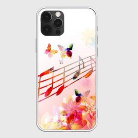 Чехол для iPhone 12 Pro Max с принтом Ноты весна в Новосибирске, Силикон |  | Тематика изображения на принте: music | абстракция | книга | листы | музыка | музыкальный | ноты | произведение | страница | тетрадь