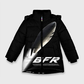 Зимняя куртка для девочек 3D с принтом BFR (Big Falcon Rocket) в Новосибирске, ткань верха — 100% полиэстер; подклад — 100% полиэстер, утеплитель — 100% полиэстер. | длина ниже бедра, удлиненная спинка, воротник стойка и отстегивающийся капюшон. Есть боковые карманы с листочкой на кнопках, утяжки по низу изделия и внутренний карман на молнии. 

Предусмотрены светоотражающий принт на спинке, радужный светоотражающий элемент на пуллере молнии и на резинке для утяжки. | Тематика изображения на принте: bfr | big falcon rocket | elon musk | falcon 9 | falcon heavy | spacex | илон маск | космический корабль | космос | ракета