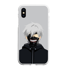 Чехол для iPhone XS Max матовый с принтом Kaneki Ken в маске в Новосибирске, Силикон | Область печати: задняя сторона чехла, без боковых панелей | ghoul | kaneki | ken | tokyo | гуль | канеки | кен | токийский