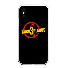 Чехол для iPhone XS Max матовый с принтом BORDERLANDS 3 в Новосибирске, Силикон | Область печати: задняя сторона чехла, без боковых панелей | 2k | apocalypsis | borderlands | borderlands 3 | fanstastic | game | logo | pandora | play | апокалипсис | бордерлендс | игра | лого | пандора | фантастика
