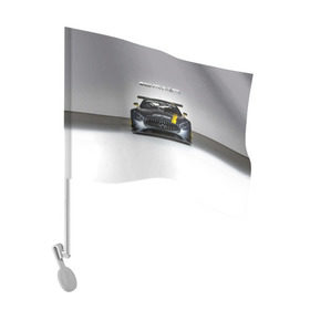 Флаг для автомобиля с принтом AMG Motorsport в Новосибирске, 100% полиэстер | Размер: 30*21 см | amg | car | mercedes benz | mersedes | motorsport | power | race | автомобиль | автоспорт | гонка | мерседес | мощь