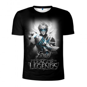 Мужская футболка 3D спортивная с принтом League of Legends, Ezreal в Новосибирске, 100% полиэстер с улучшенными характеристиками | приталенный силуэт, круглая горловина, широкие плечи, сужается к линии бедра | ezreal | league of legends | lol | игры | киберспорт | компьютерные игры | лига легенд | эзреаль