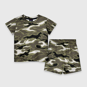 Детский костюм с шортами 3D с принтом Камуфляж в Новосибирске,  |  | abstraction | camouflage | disguise | fashion | geometric | military | texture | абстракция | военная | геометрическая | камуфляж | маскировка | мода | текстура