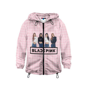 Детская ветровка 3D с принтом Black Pink 2019 в Новосибирске, 100% полиэстер | подол и капюшон оформлены резинкой с фиксаторами, по бокам два кармана без застежек, один потайной карман на груди | 2019 | black | black pink | k pop | kill | kill this love | korea | logo | music | pink | pop | блек пинк | блэк пинк | газета | девушки | кпоп | лого | музыка | надпись | розовый