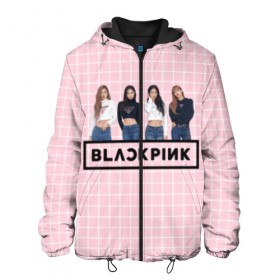 Мужская куртка 3D с принтом Black Pink 2019 в Новосибирске, ткань верха — 100% полиэстер, подклад — флис | прямой крой, подол и капюшон оформлены резинкой с фиксаторами, два кармана без застежек по бокам, один большой потайной карман на груди. Карман на груди застегивается на липучку | Тематика изображения на принте: 2019 | black | black pink | k pop | kill | kill this love | korea | logo | music | pink | pop | блек пинк | блэк пинк | газета | девушки | кпоп | лого | музыка | надпись | розовый