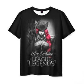 Мужская футболка 3D с принтом League of Legends,Miss Fortune в Новосибирске, 100% полиэфир | прямой крой, круглый вырез горловины, длина до линии бедер | 