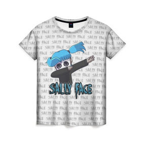Женская футболка 3D с принтом Sally Face в Новосибирске, 100% полиэфир ( синтетическое хлопкоподобное полотно) | прямой крой, круглый вырез горловины, длина до линии бедер | sally face | игра | компьютерная игра | лицо | маска | протез | сали фейс | салли фейс | школа | шрамы
