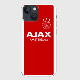 Чехол для iPhone 13 mini с принтом Аякс в Новосибирске,  |  | afc ajax | ajax | amsterdamsche football club ajax | амстердамский аякс | аякс | аякс амстердам | фк аякс | форма | футбол | футбольный клуб