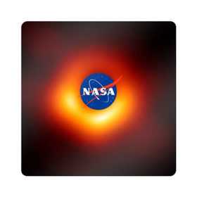 Магнит виниловый Квадрат с принтом Черная дыра NASA в Новосибирске, полимерный материал с магнитным слоем | размер 9*9 см, закругленные углы | nasa | астрономия | горизонт событий | космос | наса | черная дыра