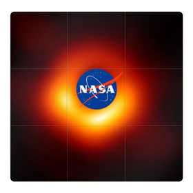 Магнитный плакат 3Х3 с принтом Черная дыра NASA в Новосибирске, Полимерный материал с магнитным слоем | 9 деталей размером 9*9 см | nasa | астрономия | горизонт событий | космос | наса | черная дыра