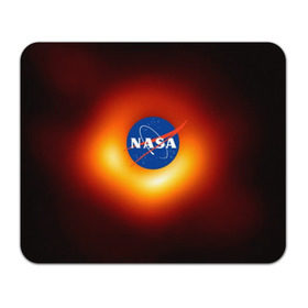 Коврик прямоугольный с принтом Черная дыра NASA в Новосибирске, натуральный каучук | размер 230 х 185 мм; запечатка лицевой стороны | Тематика изображения на принте: nasa | астрономия | горизонт событий | космос | наса | черная дыра