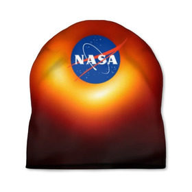 Шапка 3D с принтом Черная дыра NASA в Новосибирске, 100% полиэстер | универсальный размер, печать по всей поверхности изделия | nasa | астрономия | горизонт событий | космос | наса | черная дыра