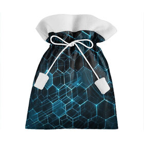 Подарочный 3D мешок с принтом Броня в Новосибирске, 100% полиэстер | Размер: 29*39 см | abstraction | geometry | hexagon | techno | абстракция | броня | геометрия | краски | неон | неоновый | сетка | соты | стальная броня | текстура | шестигранники