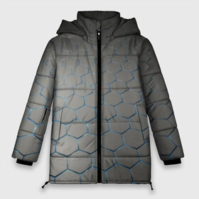 Женская зимняя куртка 3D с принтом СТАЛЬНЫЕ ГРАНИ в Новосибирске, верх — 100% полиэстер; подкладка — 100% полиэстер; утеплитель — 100% полиэстер | длина ниже бедра, силуэт Оверсайз. Есть воротник-стойка, отстегивающийся капюшон и ветрозащитная планка. 

Боковые карманы с листочкой на кнопках и внутренний карман на молнии | abstraction | geometry | hexagon | techno | абстракция | броня | геометрия | краски | неон | неоновый | сетка | соты | стальная броня | текстура | шестигранники