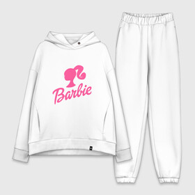 Женский костюм хлопок Oversize с принтом Barbie в Новосибирске,  |  | barbara | barbie | beauty | doll | girl | idol | perfect | pink | pop | toy | usa | woman | барбара | барби | девушка | игрушка | кукла | поп идол | розовый | силуэт | сша