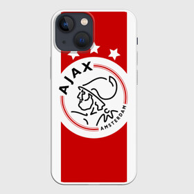 Чехол для iPhone 13 mini с принтом Аякс в Новосибирске,  |  | afc ajax | ajax | amsterdamsche football club ajax | амстердамский аякс | аякс | аякс амстердам | фк аякс | форма | футбол | футбольный клуб