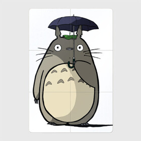 Магнитный плакат 2Х3 с принтом Totoro в Новосибирске, Полимерный материал с магнитным слоем | 6 деталей размером 9*9 см | Тематика изображения на принте: totoro | аниме | для детей | животное | лес | мой сосед тоторо | мультфильм | тоторо