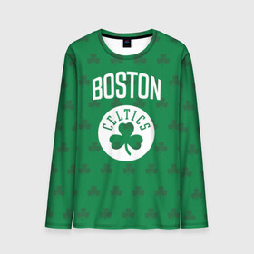 Мужской лонгслив 3D с принтом Boston Celtics в Новосибирске, 100% полиэстер | длинные рукава, круглый вырез горловины, полуприлегающий силуэт | boston | boston celtics | celtics | бостон | бостон селтикс