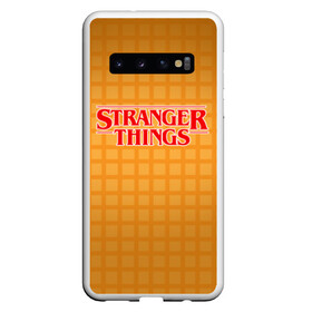 Чехол для Samsung Galaxy S10 с принтом STRANGER THINGS в Новосибирске, Силикон | Область печати: задняя сторона чехла, без боковых панелей | 011 | eggo | eleven | friends don t lie | netflix | season 3 | stranger things | демогоргон | нетфликс | одиннадцатая | очень странные дела | сезон 3 | сериалы