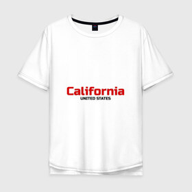 Мужская футболка хлопок Oversize с принтом USA - California в Новосибирске, 100% хлопок | свободный крой, круглый ворот, “спинка” длиннее передней части | Тематика изображения на принте: america | california | california city | california republic | usa | америка | калифорния | соединенные штаты | сша | штат