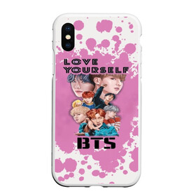 Чехол для iPhone XS Max матовый с принтом Bts Army Art в Новосибирске, Силикон | Область печати: задняя сторона чехла, без боковых панелей | Тематика изображения на принте: bangtan | boy | j hope | jimin | jin | jungkook | korea | luv | rm | suga | v | with | бтс | кей | поп