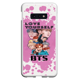 Чехол для Samsung S10E с принтом Bts Army Art в Новосибирске, Силикон | Область печати: задняя сторона чехла, без боковых панелей | Тематика изображения на принте: bangtan | boy | j hope | jimin | jin | jungkook | korea | luv | rm | suga | v | with | бтс | кей | поп