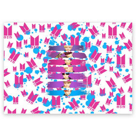 Поздравительная открытка с принтом Bts Lover Yourself в Новосибирске, 100% бумага | плотность бумаги 280 г/м2, матовая, на обратной стороне линовка и место для марки
 | bangtan | boy | j hope | jimin | jin | jungkook | korea | luv | rm | suga | v | with | бтс | кей | поп