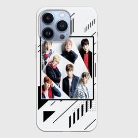 Чехол для iPhone 13 Pro с принтом BTS в Новосибирске,  |  | bangtan | boy | j hope | jimin | jin | jungkook | korea | luv | rm | suga | v | with | бтс | кей | поп