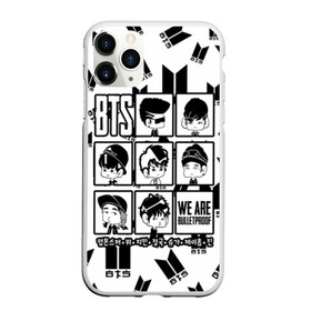 Чехол для iPhone 11 Pro Max матовый с принтом BTS WE ARE BULLETPROOF в Новосибирске, Силикон |  | bangtan | boy | j hope | jimin | jin | jungkook | korea | luv | rm | suga | v | with | бтс | кей | поп