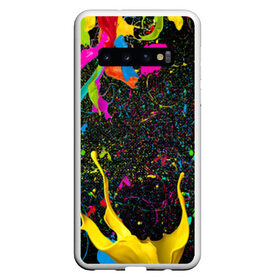 Чехол для Samsung Galaxy S10 с принтом Взрыв Красок в Новосибирске, Силикон | Область печати: задняя сторона чехла, без боковых панелей | Тематика изображения на принте: 1 мая | 2019 | 2020 | neon | брызги | брызги красок | в подарок | веселая | весна | клубная | краска | краски | красочная | летняя | лето | неон | неоновые цвета | подарок | праздник | пятна краски | сочная | яркая