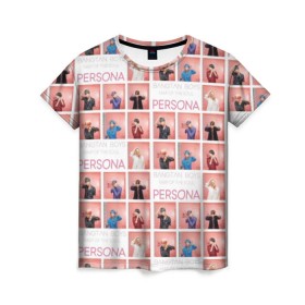 Женская футболка 3D с принтом BTS Pop art в Новосибирске, 100% полиэфир ( синтетическое хлопкоподобное полотно) | прямой крой, круглый вырез горловины, длина до линии бедер | bangtan | boy | j hope | jimin | jin | jungkook | korea | luv | rm | suga | v | with | бтс | кей | поп