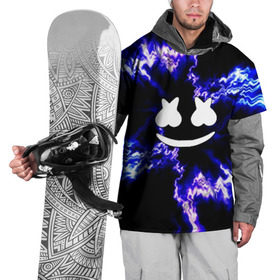 Накидка на куртку 3D с принтом Marshmello DJ в Новосибирске, 100% полиэстер |  | christopher comstock | dj | marshmello | music | диджей | клубная музыка | клубняк | крис комсток | логотип | маршмеллоу | музыка