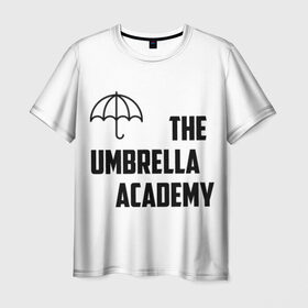 Мужская футболка 3D с принтом Академия Амбрелла в Новосибирске, 100% полиэфир | прямой крой, круглый вырез горловины, длина до линии бедер | академия амбрелла the umbrella academy